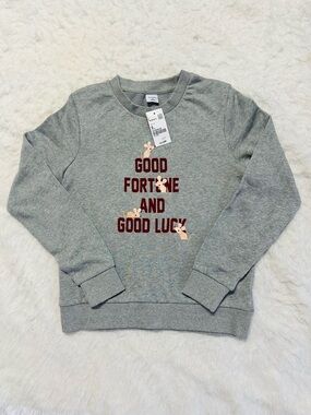 Kids' Grey Sweatshirt - Good Fortune and Good Luck